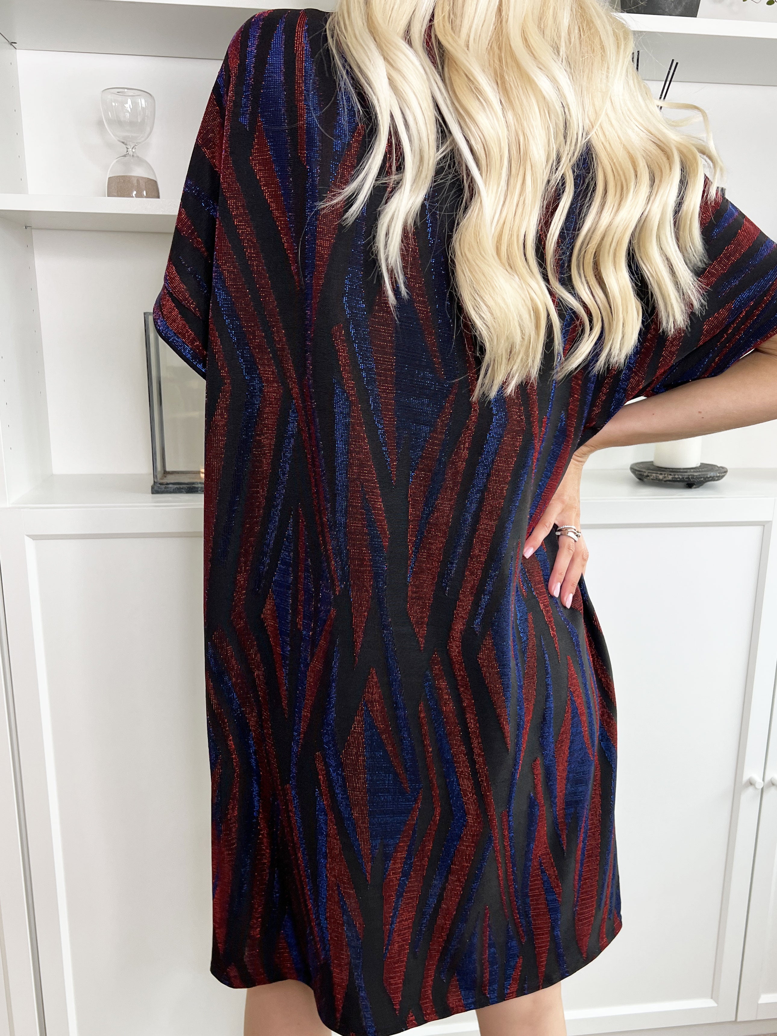 Paloma - Tunikakjole med glimmer og v-hals